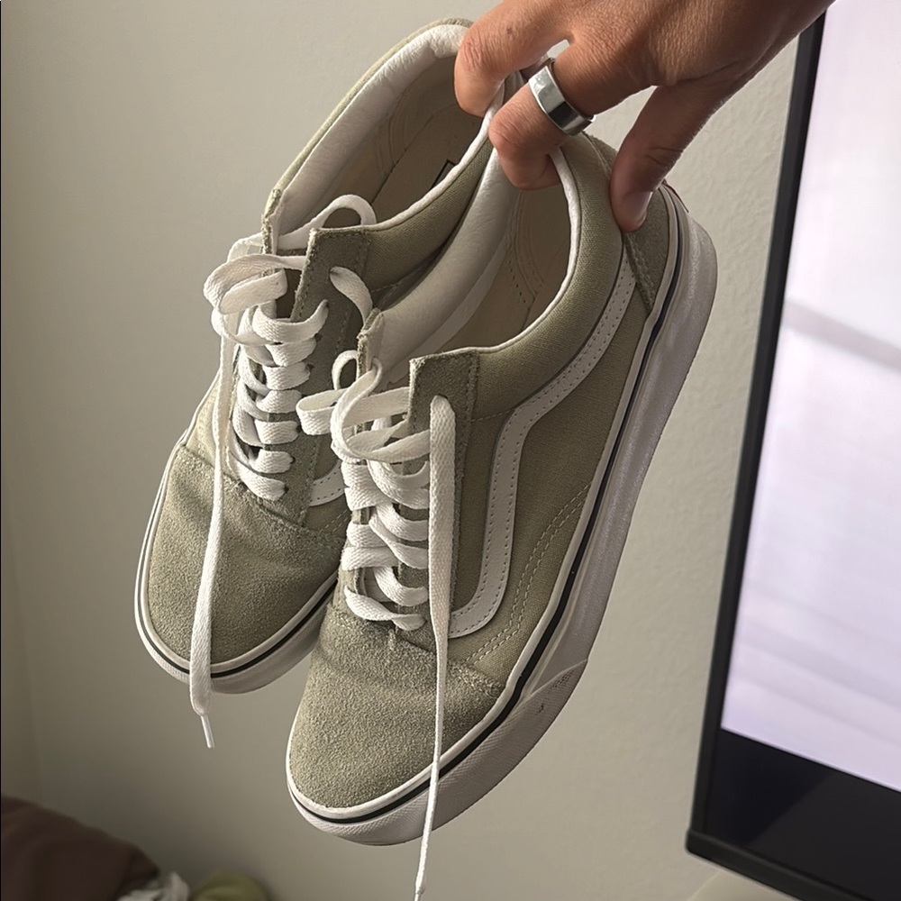 Suede light green women’s vans
